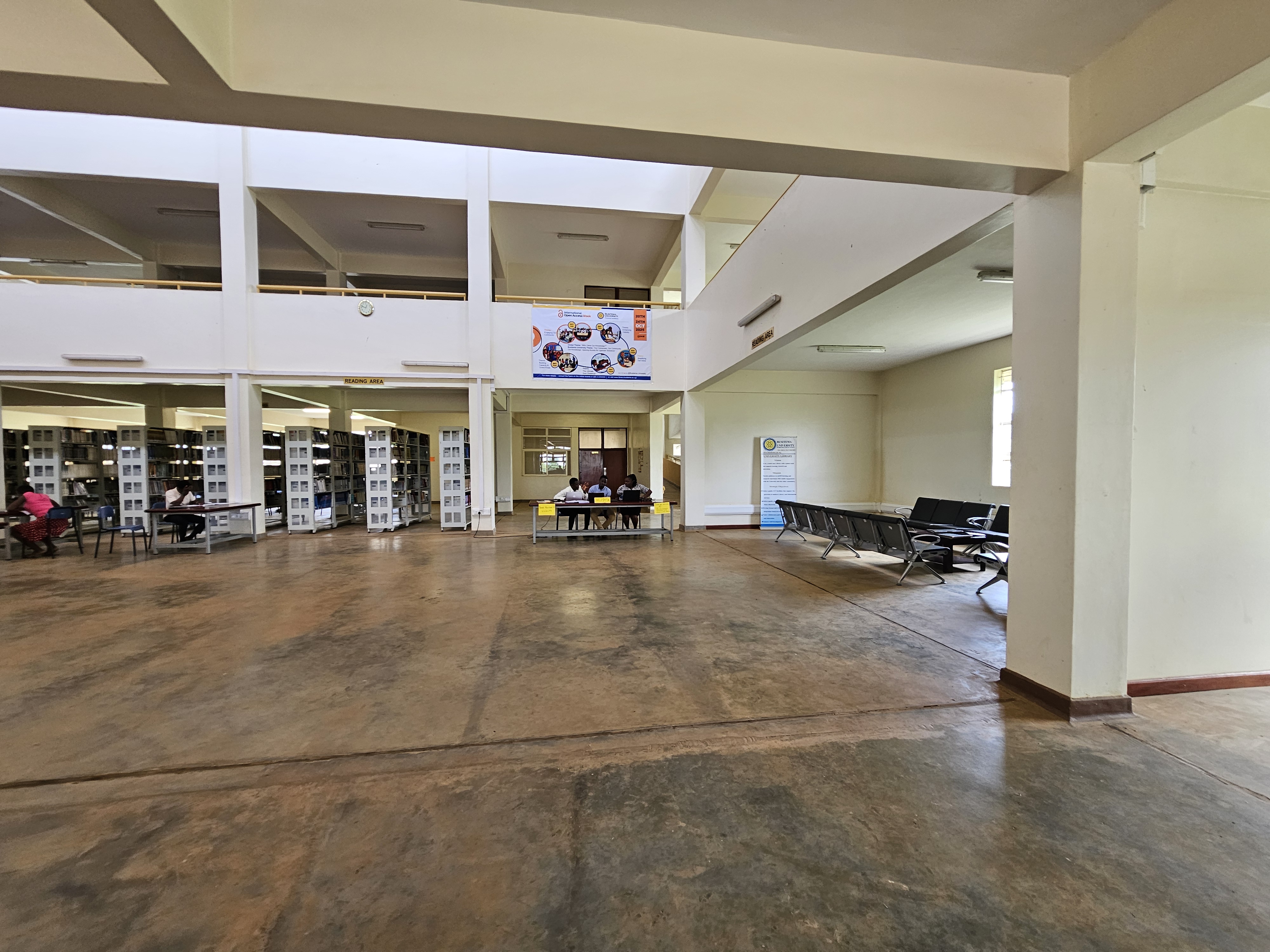 Busitema Campus library reading space